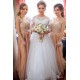 A-Line Lace and Tulle Wedding Dresses Bridal Gowns with Sleeves 903338