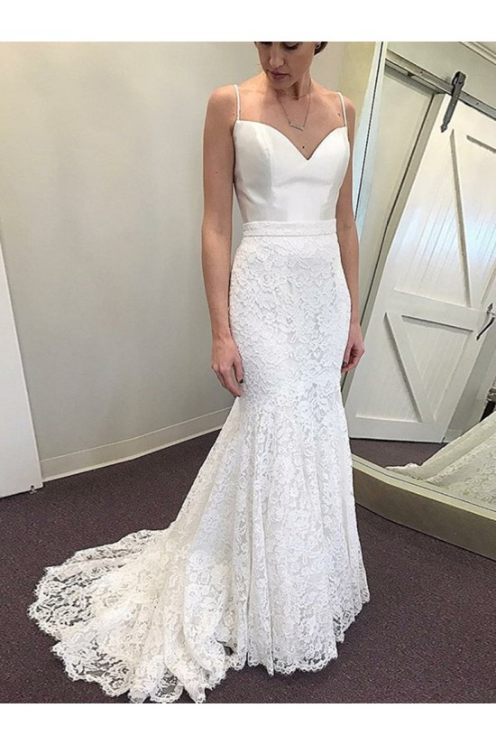 Mermaid Spaghetti Straps Lace Wedding Dresses Bridal Gowns 903366 Mermaid Spaghetti Straps Lace Wedding Dresses Bridal Gowns 903366