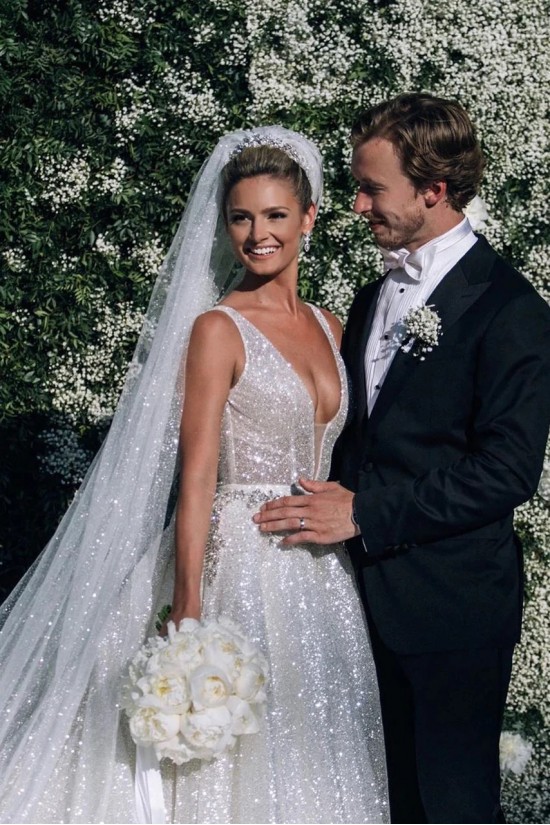 A-Line Sparkle V Neck Long Wedding Dresses Bridal Gowns 903395 A-Line Sparkle V Neck Long Wedding Dresses Bridal Gowns 903395