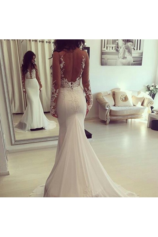 Mermaid Lace Long Sleeves Wedding Dresses Bridal Gowns 903398 Mermaid Lace Long Sleeves Wedding Dresses Bridal Gowns 903398