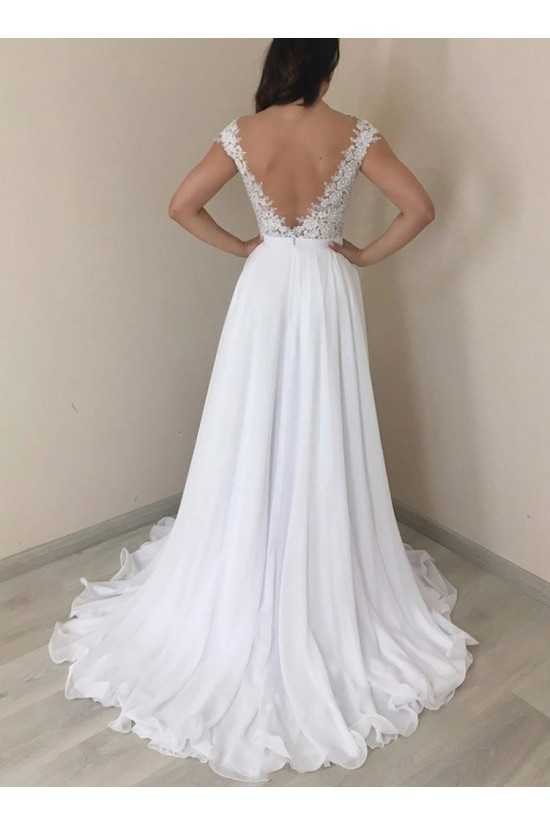 A-Line Chiffon and Lace Wedding Dresses Bridal Gowns 903405 A-Line Chiffon and Lace Wedding Dresses Bridal Gowns 903405