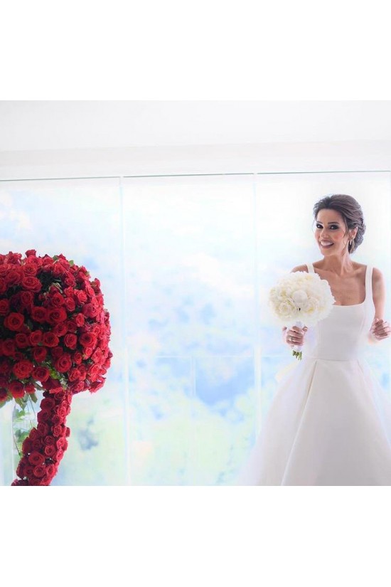 A-Line Long Satin Wedding Dresses Bridal Gowns 903417 A-Line Long Satin Wedding Dresses Bridal Gowns 903417