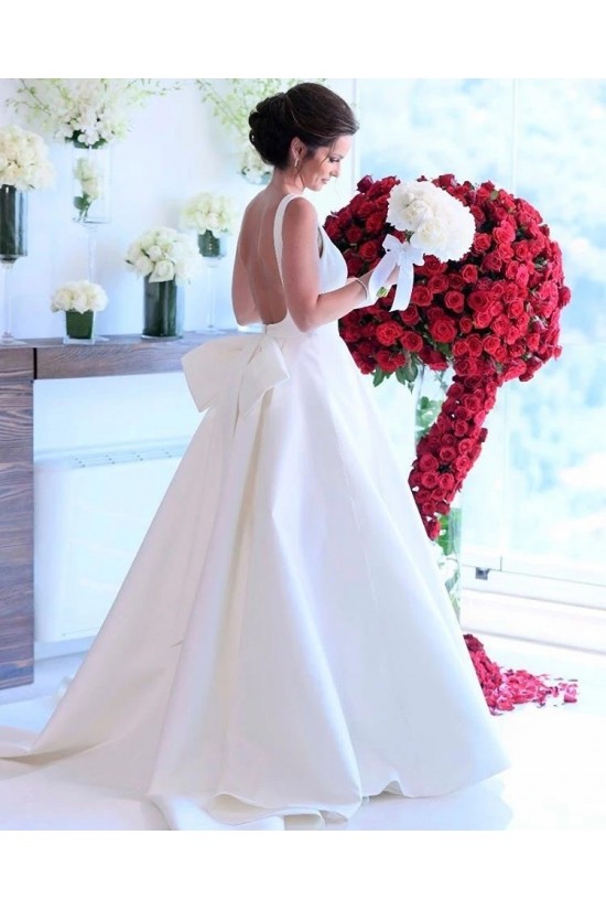 A-Line Long Satin Wedding Dresses Bridal Gowns 903417 A-Line Long Satin Wedding Dresses Bridal Gowns 903417
