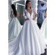 A-Line Long Satin Wedding Dresses Bridal Gowns 903429 A-Line Long Satin Wedding Dresses Bridal Gowns 903429