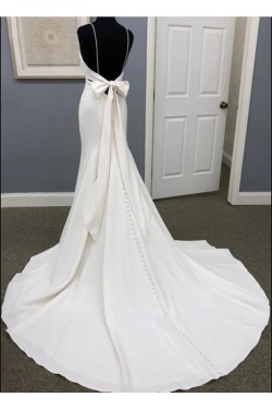 Mermaid Spaghetti Straps Long Wedding Dresses Bridal Gowns 903442