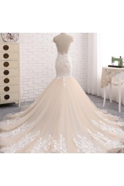 Mermaid Lace Long Wedding Dresses Bridal Gowns 903445