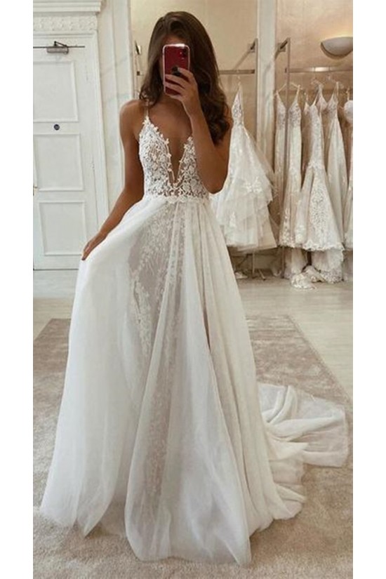A-Line Lace and Tulle Wedding Dresses Bridal Gowns 903453 A-Line Lace and Tulle Wedding Dresses Bridal Gowns 903453