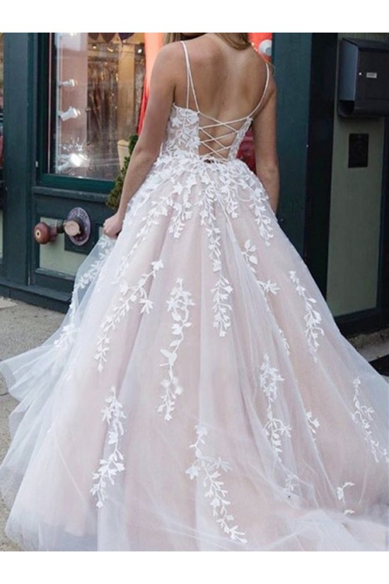 A-Line Lace and Tulle Wedding Dresses Bridal Gowns 903454 A-Line Lace and Tulle Wedding Dresses Bridal Gowns 903454