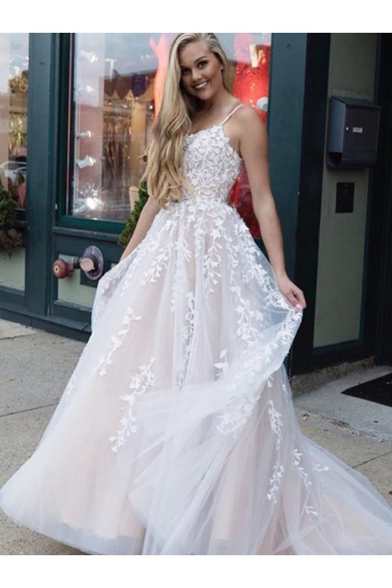 A-Line Lace and Tulle Wedding Dresses Bridal Gowns 903454 A-Line Lace and Tulle Wedding Dresses Bridal Gowns 903454