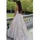 A-Line Lace and Tulle Long Wedding Dresses Bridal Gowns 903465