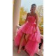 Short High Low Strapless Tulle Prom Dress Homecoming Graduation Dresses 904008