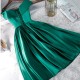 Short Green Satin Prom Dress Homecoming Graduation Dresses 904010