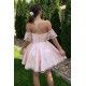 Short Pink Lace Prom Dress Homecoming Graduation Cocktail Dresses 904011