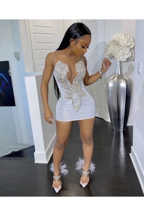 Short/Mini Beaded Prom Dresses Homecoming Dresses 904065 Short/Mini Beaded Prom Dresses Homecoming Dresses 904065