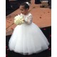 Lace and Tulle Long Sleeves Floor-Length Flower Girl Dresses 905002 Lace and Tulle Long Sleeves Floor-Length Flower Girl Dresses 905002