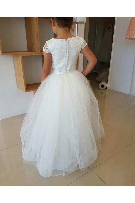 Lace and Tulle Flower Girl Dresses 905012 Lace and Tulle Flower Girl Dresses 905012