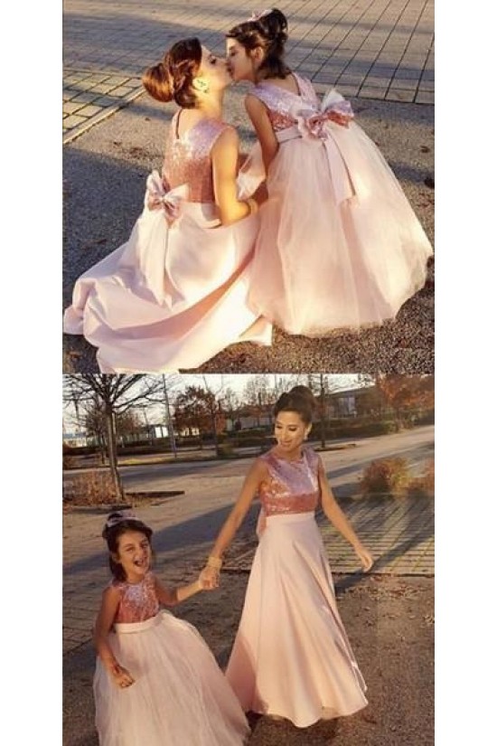 Cute Pink Floor Length Flower Girl Dresses 905039 Cute Pink Floor Length Flower Girl Dresses 905039