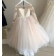 Lace and Tulle Long Sleeves Flower Girl Dresses 905042
