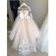 Lace and Tulle Long Sleeves Flower Girl Dresses 905047