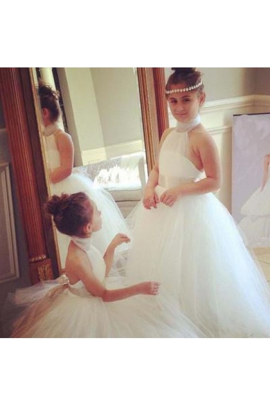 Halter Tulle Floor Length Flower Girl Dresses 905050 Halter Tulle Floor Length Flower Girl Dresses 905050
