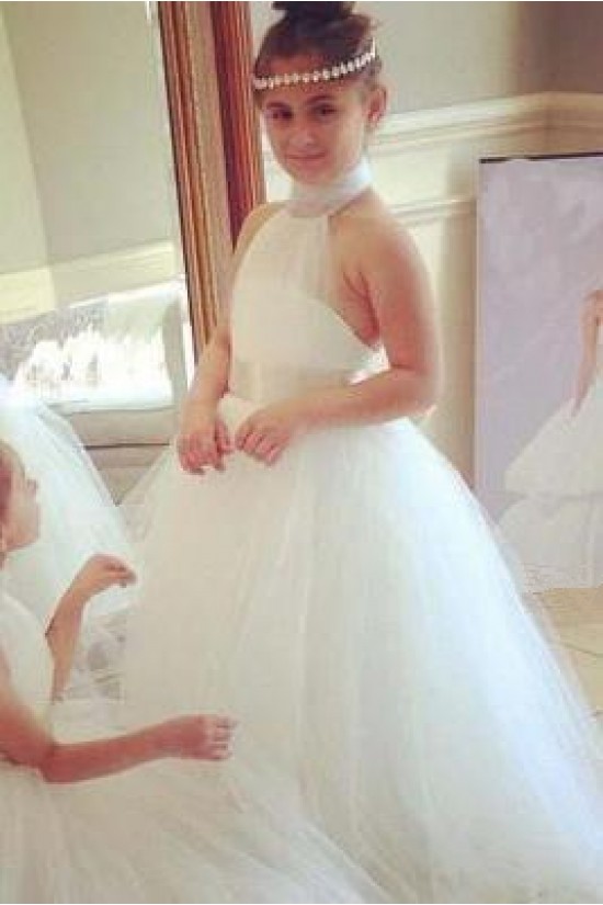 Halter Tulle Floor Length Flower Girl Dresses 905050 Halter Tulle Floor Length Flower Girl Dresses 905050