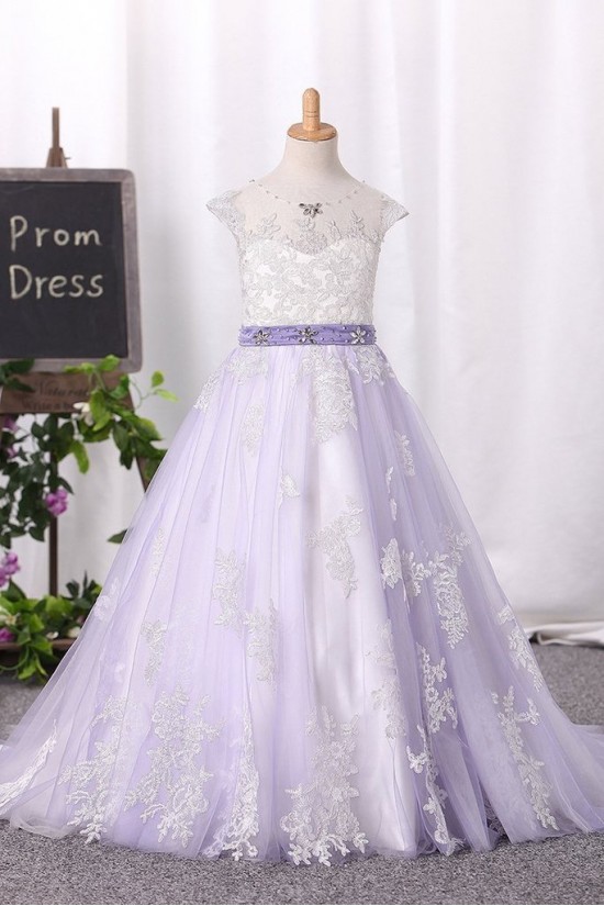 A-Line Lace and Tulle Flower Girl Dresses 905053 A-Line Lace and Tulle Flower Girl Dresses 905053