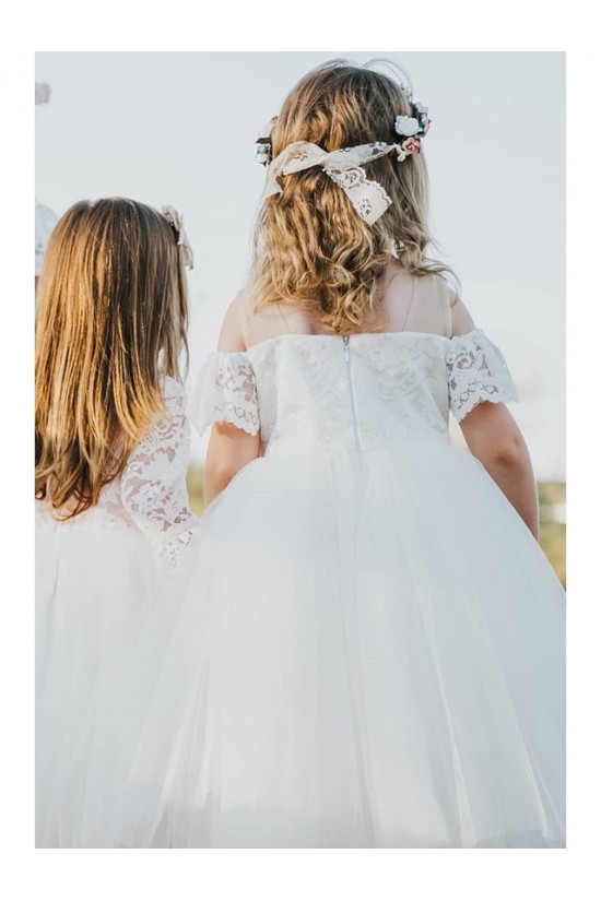 Lace and Tulle Flower Girl Dresses 905073 Lace and Tulle Flower Girl Dresses 905073