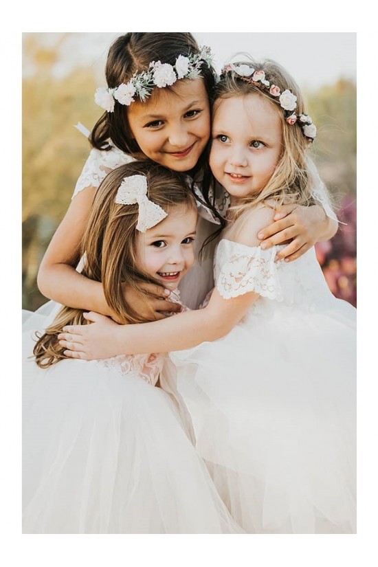 Lace and Tulle Flower Girl Dresses 905073 Lace and Tulle Flower Girl Dresses 905073