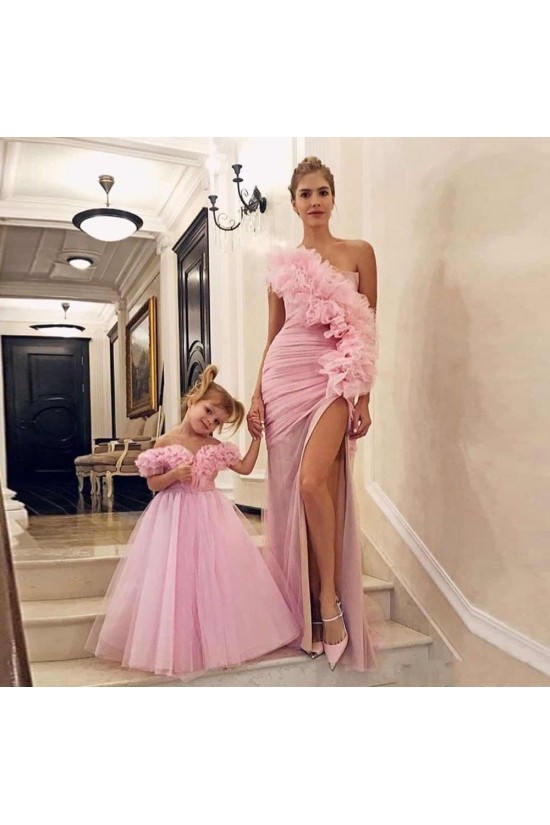 Cute Pink Tulle Flower Girl Dresses 905082 Cute Pink Tulle Flower Girl Dresses 905082