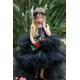 Black Sequins and Tulle High Low Flower Girl Dresses 905093