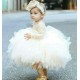 Cute Lace and Tulle Long Sleeves Flower Girl Dresses 905094