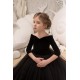 Long Black Tulle Flower Girl Dresses with Sleeves 905097 Long Black Tulle Flower Girl Dresses with Sleeves 905097
