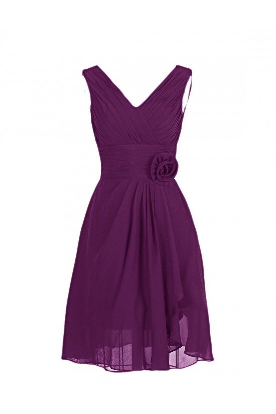 A-Line V-Neck Short Purple Chiffon Bridesmaid Dresses/Wedding Dresses BD010002 A-Line V-Neck Short Purple Chiffon Bridesmaid Dresses/Wedding Dresses BD010002