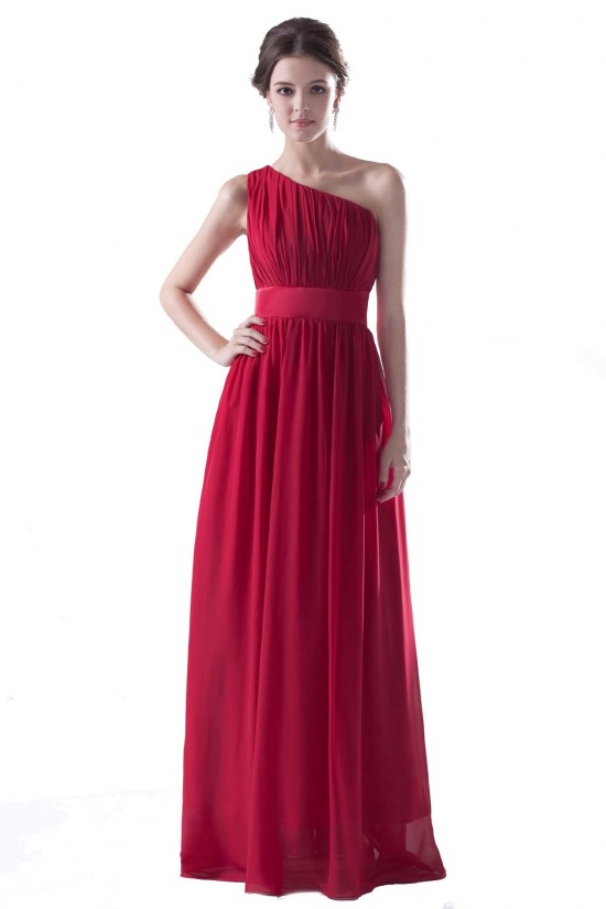 A-Line One-Shoulder Royal Blue Long Chiffon Bridesmaid Dresses/Wedding Party Dresses BD010007 A-Line One-Shoulder Royal Blue Long Chiffon Bridesmaid Dresses/Wedding Party Dresses BD010007