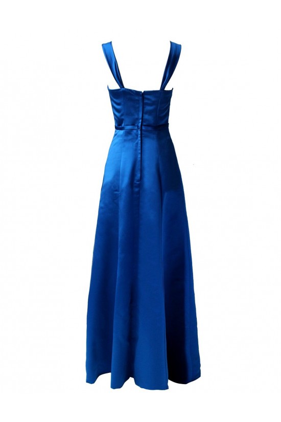 A-Line Straps Sleeveless Royal Blue Long Satin Bridesmaid Dresses/Wedding Party Dresses BD010008 A-Line Straps Sleeveless Royal Blue Long Satin Bridesmaid Dresses/Wedding Party Dresses BD010008