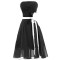 A-Line Strapless Short Chiffon Black Bridesmaid Dresses/Wedding Party Dresses BD010010