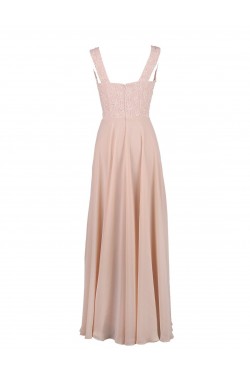 A-Line Long Chiffon and Lace Bridesmaid Dresses/Wedding Party Dresses BD010012