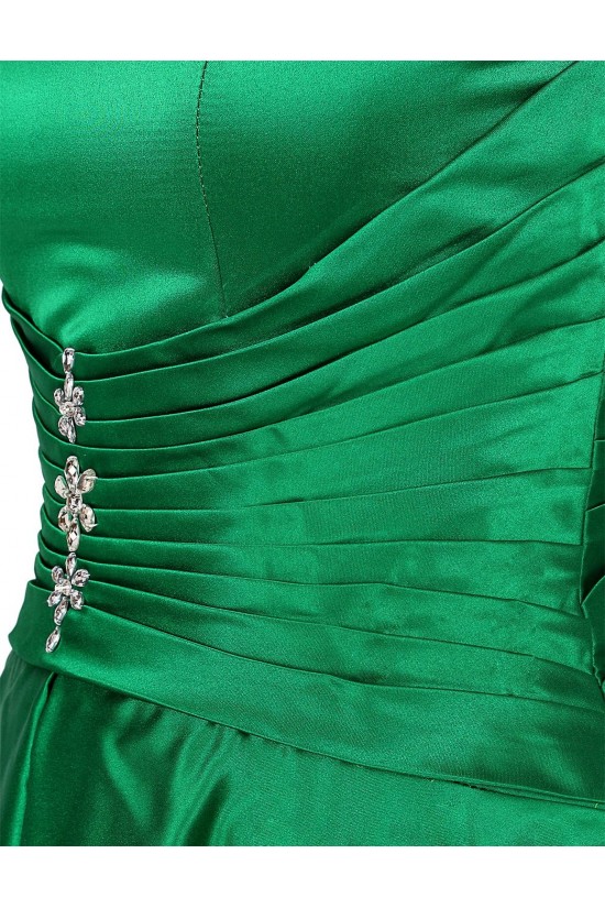 A-Line Short Sleeve Short Green Bridesmaid Dresses/Wedding Party Dresses BD010014