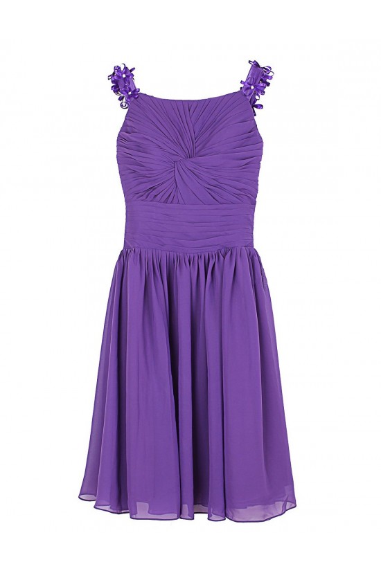 A-Line Straps Short Purple Chiffon Bridesmaid Dresses/Wedding Party Dresses BD010016 A-Line Straps Short Purple Chiffon Bridesmaid Dresses/Wedding Party Dresses BD010016