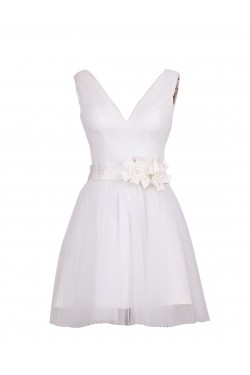 A-Line V-Neck Short Bridesmaid Dresses/Wedding Party Dresses BD010024