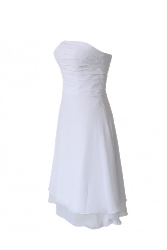 A-Line Strapless Short White Bridesmaid Dresses/Wedding Party Dresses BD010025 A-Line Strapless Short White Bridesmaid Dresses/Wedding Party Dresses BD010025