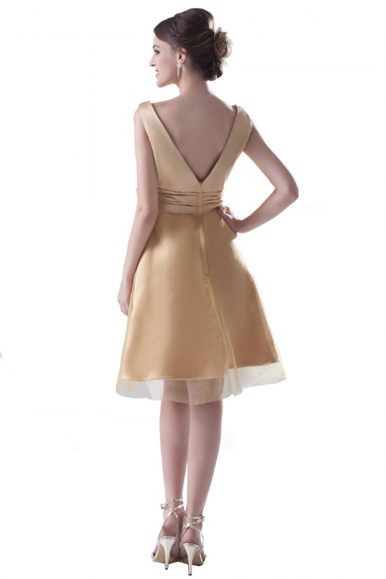 A-Line V-Neck Short Gold Bridesmaid Dresses/Wedding Party Dresses BD010031 A-Line V-Neck Short Gold Bridesmaid Dresses/Wedding Party Dresses BD010031