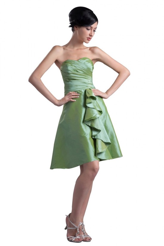 A-Line Strapless Short Taffeta Bridesmaid Dresses/Wedding Party Dresses BD010045 A-Line Strapless Short Taffeta Bridesmaid Dresses/Wedding Party Dresses BD010045