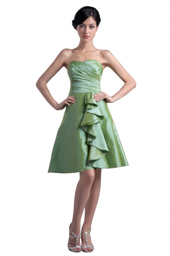 A-Line Strapless Short Taffeta Bridesmaid Dresses/Wedding Party Dresses BD010045 A-Line Strapless Short Taffeta Bridesmaid Dresses/Wedding Party Dresses BD010045