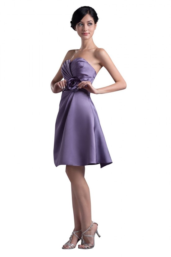 A-Line Sweetheart Short Satin Bridesmaid Dresses/Wedding Party Dresses BD010046 A-Line Sweetheart Short Satin Bridesmaid Dresses/Wedding Party Dresses BD010046