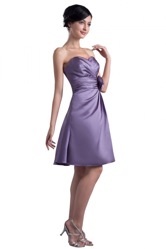 A-Line Sweetheart Short Satin Bridesmaid Dresses/Wedding Party Dresses BD010046 A-Line Sweetheart Short Satin Bridesmaid Dresses/Wedding Party Dresses BD010046