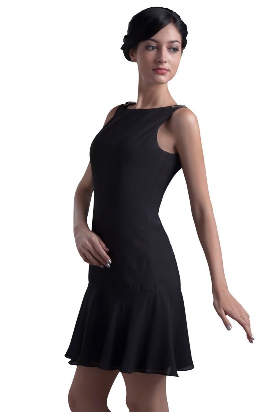 Short/Mini Black Chiffon Bridesmaid Dresses/Wedding Party Dresses BD010052 Short/Mini Black Chiffon Bridesmaid Dresses/Wedding Party Dresses BD010052