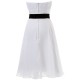 A-Line Strapess Short White Chiffon Bridesmaid Dresses/Wedding Party Dresses BD010053 A-Line Strapess Short White Chiffon Bridesmaid Dresses/Wedding Party Dresses BD010053