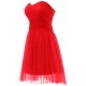 A-Line Sweetheart Short Purple Tulle Bridesmaid Dresses/Wedding Party Dresses BD010070