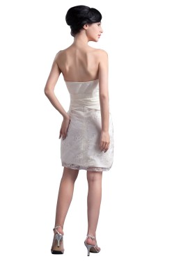 Short/Mini Strapless Bridesmaid Dresses/Wedding Party Dresses BD010074